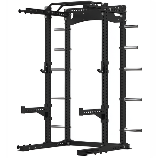 Power Rack Engineered for Heavy Lifting, 450kg Load Capacity, Adjustable J-Hooks, Integrated Pull-Up Bar