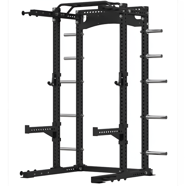 Power Rack Engineered for Heavy Lifting, 450kg Load Capacity, Adjustable J-Hooks, Integrated Pull-Up Bar
