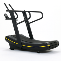 Manual Treadmill Designed for Natural Running Form, Curved Deck, Self-Powered Operation, 180kg Capacity