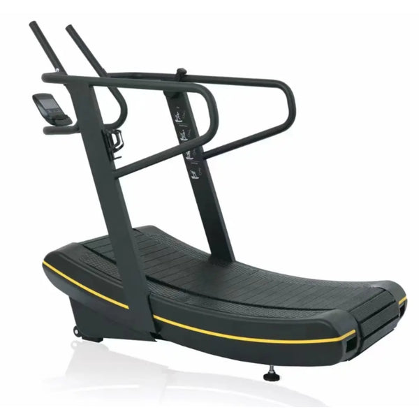 Manual Treadmill Designed for Natural Running Form, Curved Deck, Self-Powered Operation, 180kg Capacity