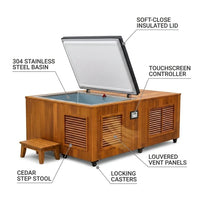 Cold Plunge Tub Built for Daily Recovery, 304 Stainless Steel Basin, 1.5 HP Chiller, FSC Cedar Cabinet — How It Works